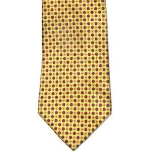 Ermenegildo Zegna Yellow Italian Silk Tie Italy Men's